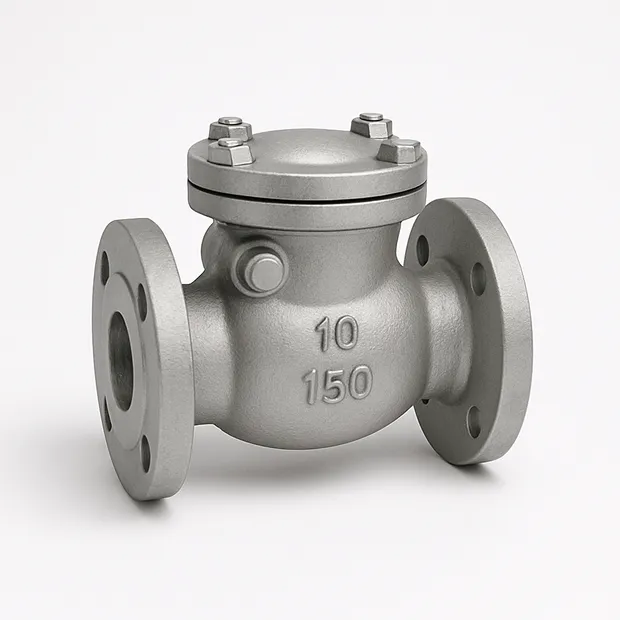 Клапан обратный поворотный стальной межфланцевый