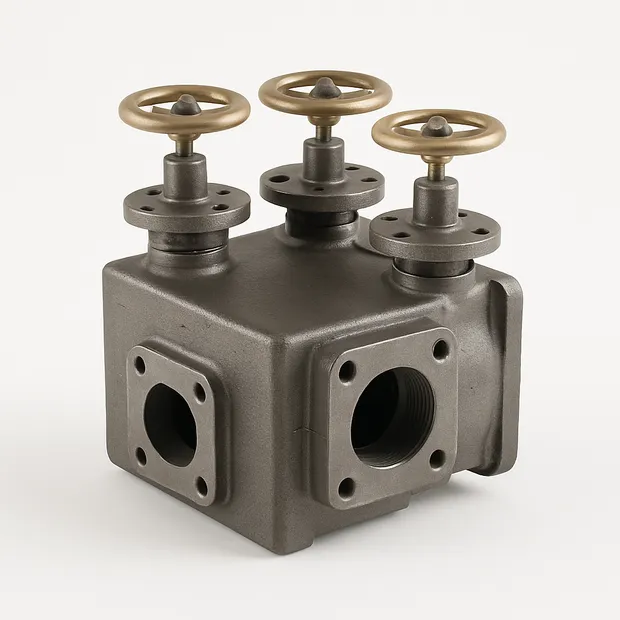 Коробка двухклапанная бронзовая невозвратно-запорная сальниковая